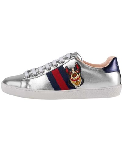 Gucci Ace Embroidered Leather Sneaker - Black