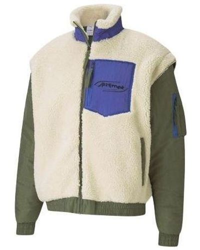 PUMA X Attempt Sherpa Fleece Jacket - Green
