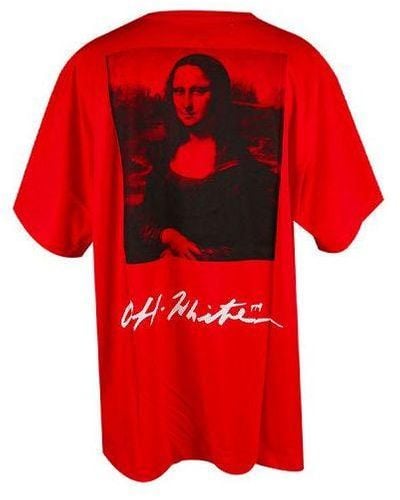 Off-White c/o Virgil Abloh Mona Lisa Oversized T-shirt - Red