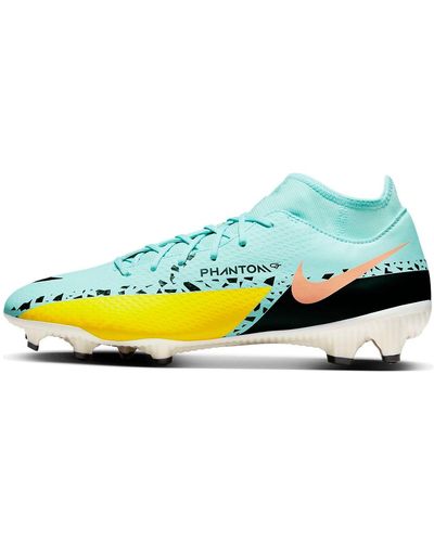 Nike Unisex Phantom Gt2 Academy Dynamic Fit Mg Multi-ground Soccer Cleats In Blue, - Yellow