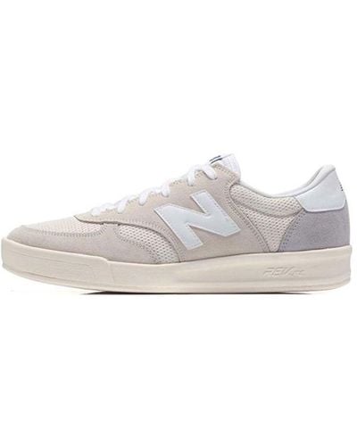 New Balance 300 Series Retro Casual Skateboarding Shoes Beige - White