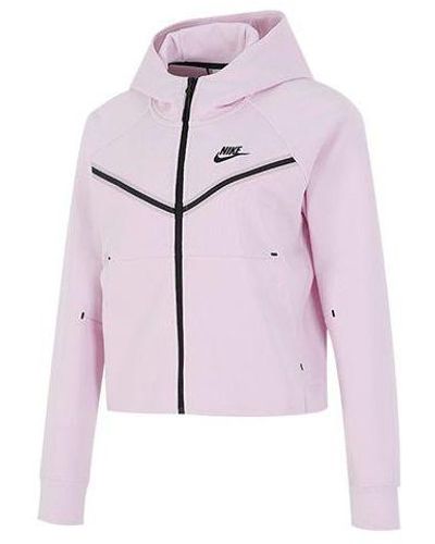 Nike Logo Printing Hooded Jacket - Pink