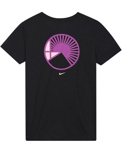 Nike Yoga Dri-fit Quick Dry Round-neck Printing - Black