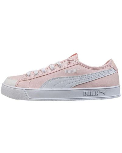 PUMA Smash V2 Vulc Cv Casual Canvas Sneakers - Pink