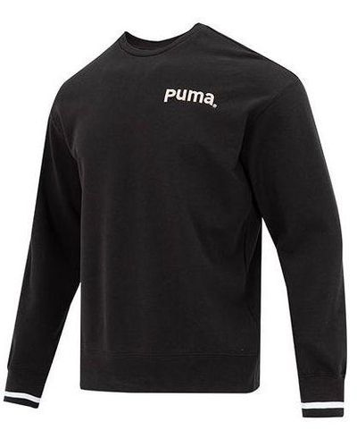 PUMA Team Crew Tr Logo Sweater - Black