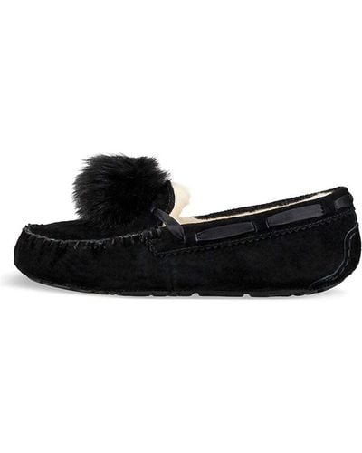 UGG Ansley Bow Glimmer Fleece Lined Shoe - Black
