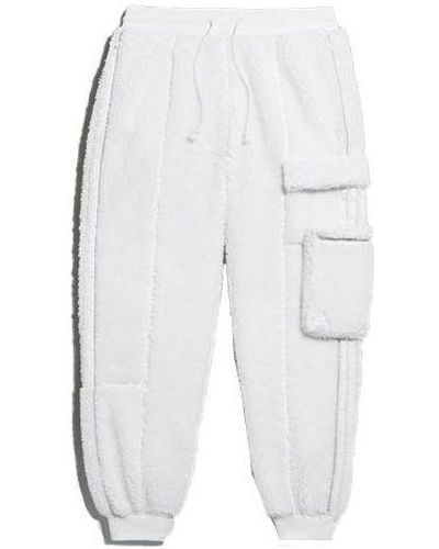 adidas Originals X Ivy Park Casual Sports Fleeced Pants - White