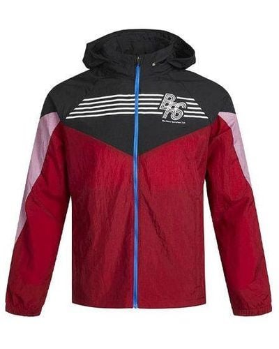 Nike As Nk Windrunner Jkt Jacket Brs Black - Red
