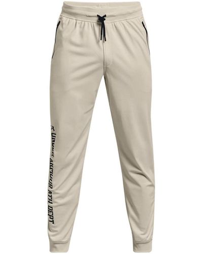 Under Armour Sportstyle Tricot Graphic Pants - Natural