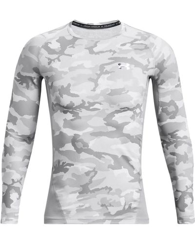 Under Armour Coldgear Infrared Compression Printed Crew - Gray