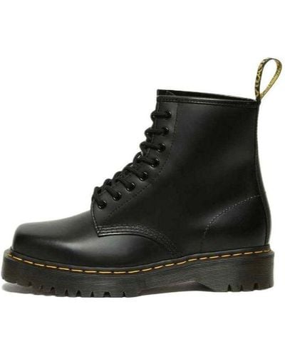 Dr. Martens 1460 Bex Squared Toe Leather Lace Up Boots - Black