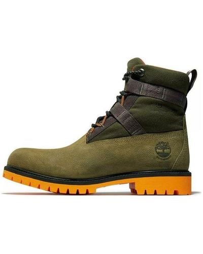 Timberland Heritage 6 Inch Waterproof Leather And Fabric Boot - Brown