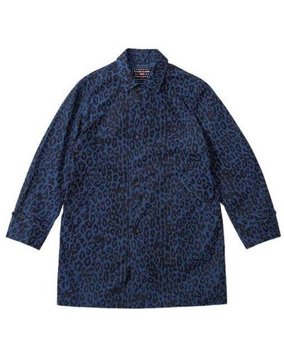 Supreme X Hysteric Glamour Leopard Trench - Blue