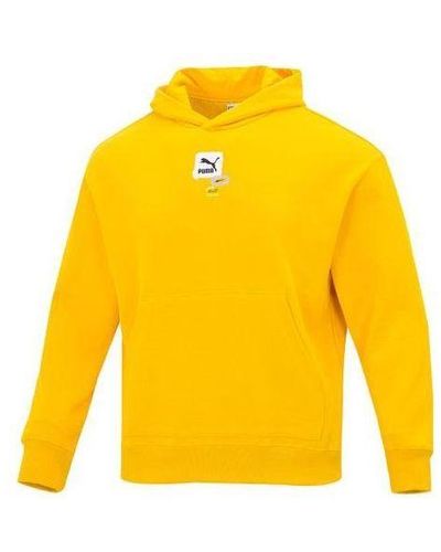 PUMA Oversize Trend Graphic Logo Hoodie - Yellow