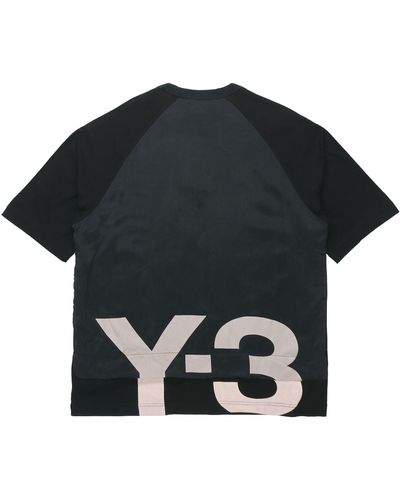 adidas Y-3 Ss21 Rear Logo Printing Round Neck Short Sleeve T-shirt - Black