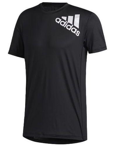 adidas Ask 2 Ftd Bos T Logo Printing Sports Training Short Sleeve - Black