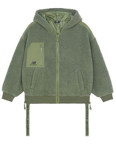 New Balance Casual Sports Hooded Knit Jacket - Green