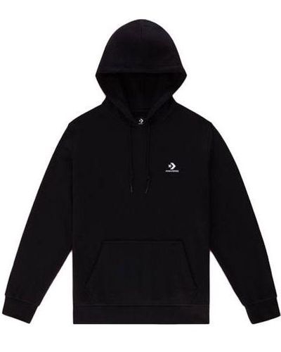 Converse Embroidered Star Chevron French Terry Pullover Hoodie - Black