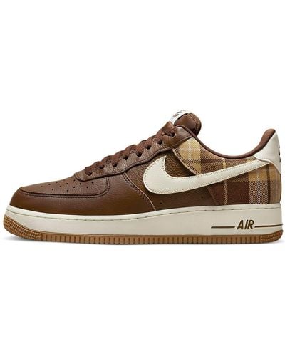 Nike Air Force 1 Low "plaid" Shoes - Brown