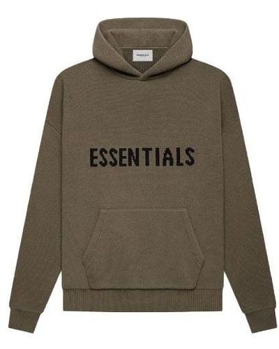 Fear Of God Fw21 Knit Pullover Logo Hoodie - Green