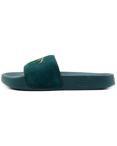 PUMA Leadcat Suede Slippers - Green