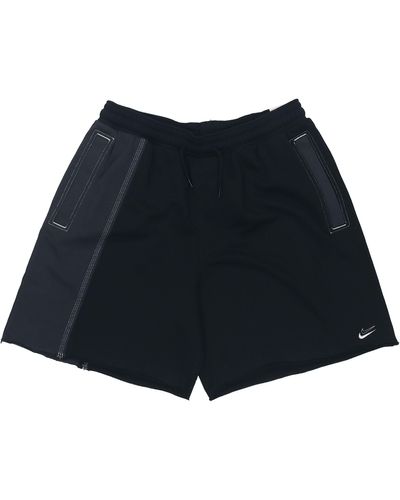 Nike Durant French Terry Breathable Sports Drawstring Solid Color Splicing Embroidered Alphabet Loose Shorts Black