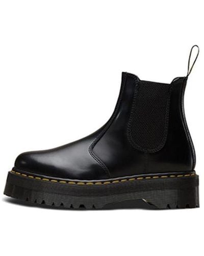 Dr. Martens 2976 Quad Leather Platform Chelsea Boots - Black