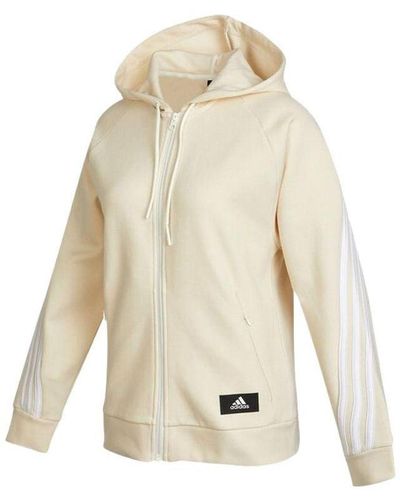 adidas Future Icons 3-stripes Hooded Track Top - Natural