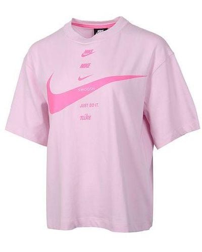 Nike Sportswear Short Sleeve Crop Tee - Pink