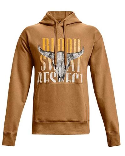 Under Armour Project Rock Graphic Hoodie - Brown