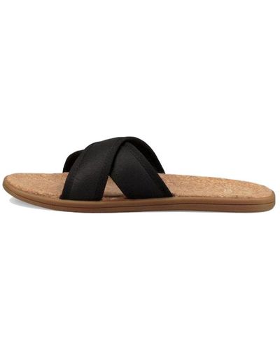 UGG Seaside Slide Cowhide Slippers - Black