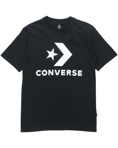 Converse Alphabet Logo Printing Round Neck Short Sleeve - Black