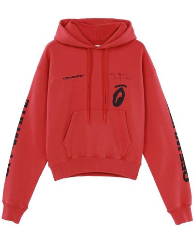 OFF-WHITE Oversize Fit Marker Arrows Crewneck Sweatshirt Black/Red