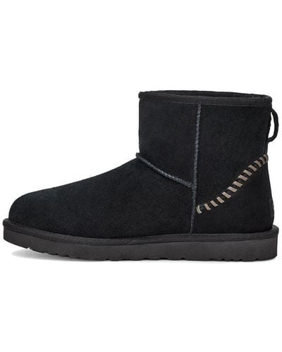 UGG Classic Mini Deco Suede Boot - Black