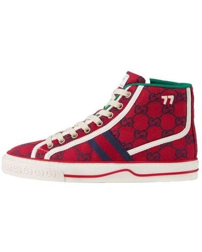Gucci Tennis 1977 High Top Sneakers - Red