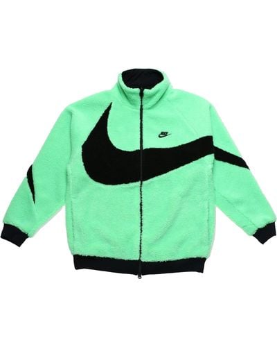 Nike Big Swoosh Reversible Boa Jacket (asia Sizing) - Green