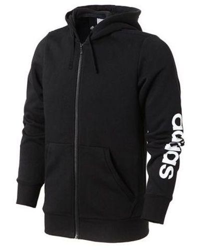 adidas Zipper Knit Hooded Jacket - Black