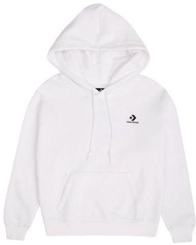 Converse Embroidered Star Chevron Pullover Hoodie Bb - White