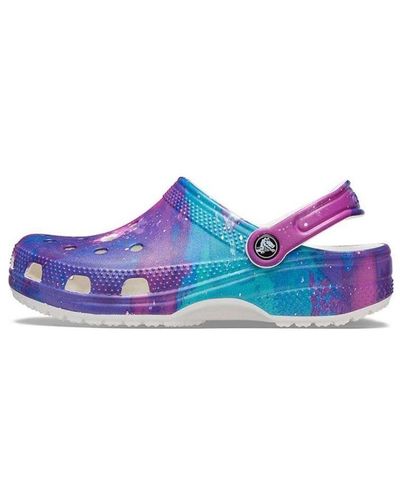 Crocs™ Classic Pattern Purple Sandals - Blue