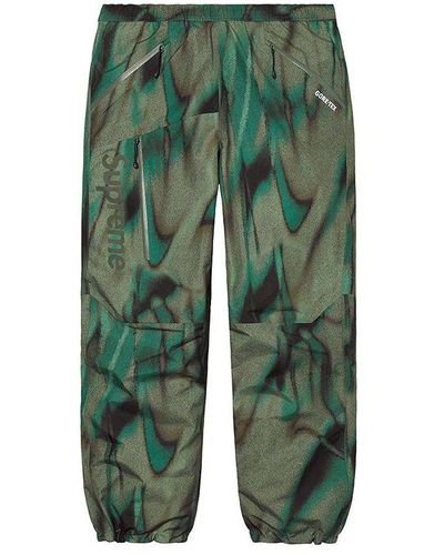 Supreme Ss21 Week7 Gore-tex Paclite Pant Solid Color Bundle Feet Straight Casual Pants - Green