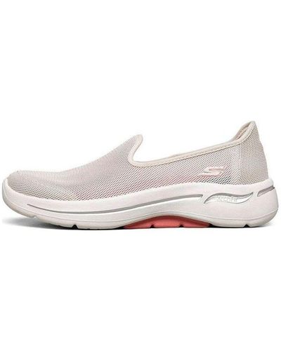 Skechers Go Walk Arch Fit Loafers Pink - White