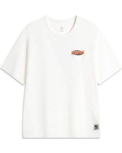 Li-ning Badfive Hoops Graphic T-shirt - White