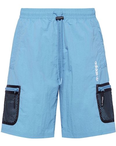 adidas Originals Adv Wvn Shorts Multiple Pockets Outdoor Sports - Blue