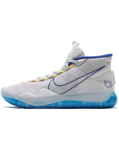 Nike Zoom Kd Durant White Blue Basketball Shoes