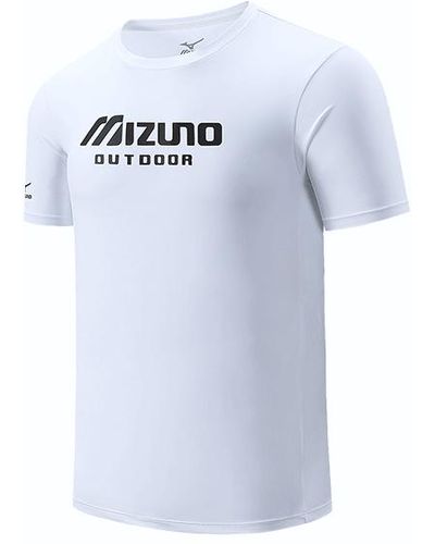 Mizuno Outdoor Letter Printed T-shirt - Blue