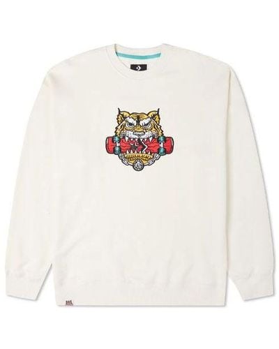 Converse New Year Series Tiger Pattern Round Neck Sports - White