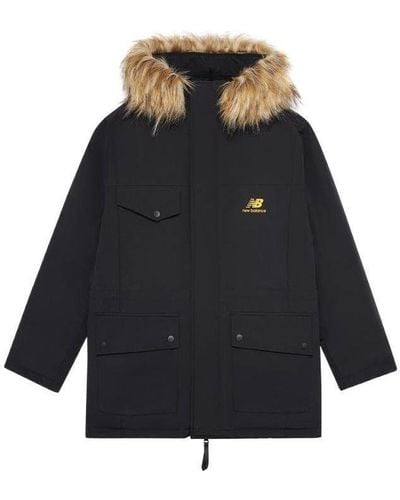 New Balance Fur Collar Warm Windproof Jacket - Black