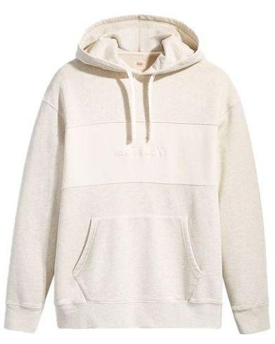 Levi's Levis Hooded Pullover Pure Cotton Beige - White