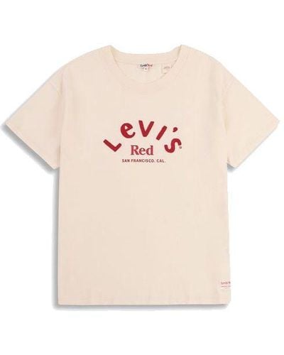Levi's Levis Series Round Neck Short Sleeve Creamy T-shirt - Pink