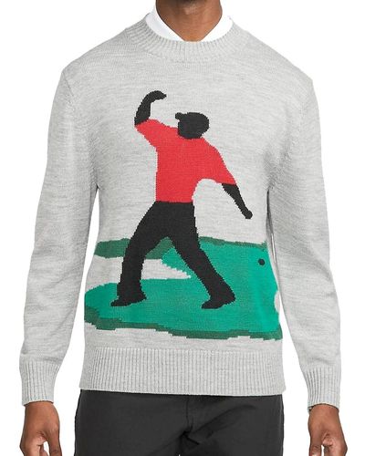 Nike Tiger Woods Knit Golf Crew Sweater - Green
